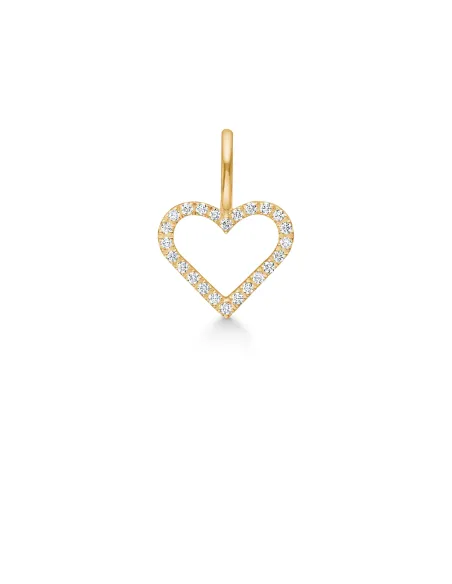 Ro Copenhagen | Symbols Open Heart diamant vedhæng - 18kt Rødguld
