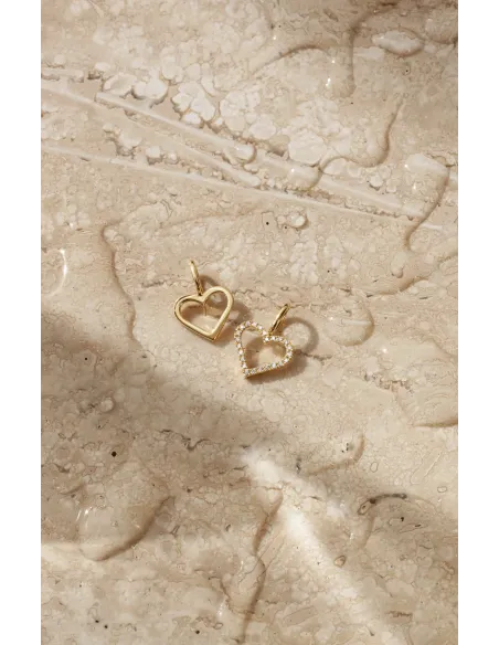 Ro Copenhagen | Symbols Open Heart diamant vedhæng - 18kt Rødguld