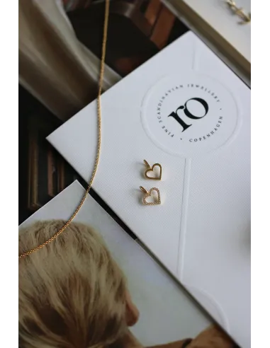 Ro Copenhagen | Symbols Open Heart diamant vedhæng - 18kt Rødguld