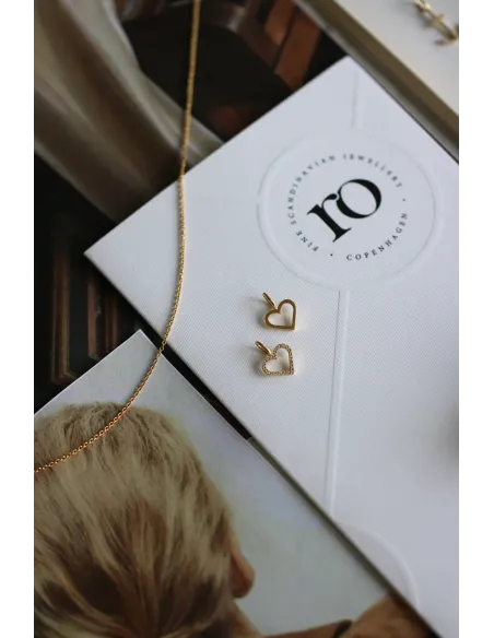 Ro Copenhagen | Symbols Open Heart diamant vedhæng - 18kt Rødguld
