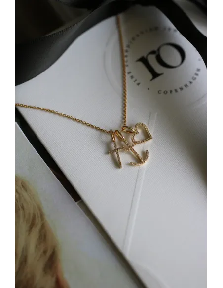 Ro Copenhagen | Symbols Open Heart diamant vedhæng - 18kt Rødguld