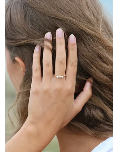 Ro Copenhagen | Fryd diamantring M - 18kt Rødguld