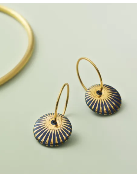 Scherning | SPLASH øreringe · MIDNIGHT/GOLD