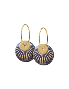 Scherning | SPLASH duo øreringe · MIDNIGHT/GOLD