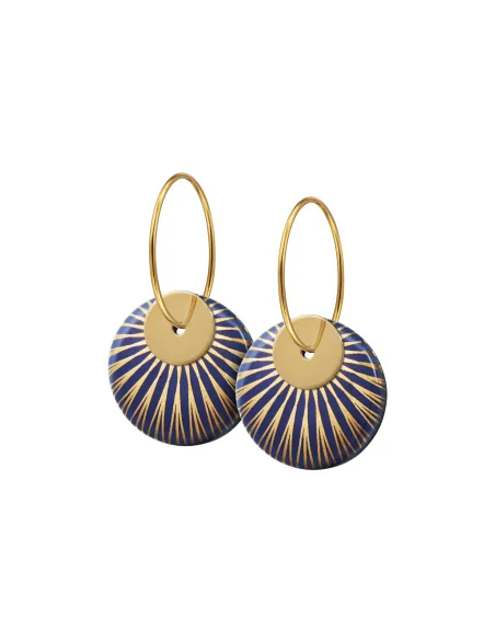 Scherning | SPLASH duo øreringe · MIDNIGHT/GOLD