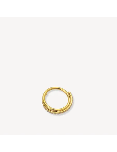 Sistie 2nd | Ringline dobbelt - Helix Forgyldt med zirkoner