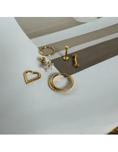 Sistie 2nd | Ringline dobbelt - Helix Forgyldt med zirkoner 2