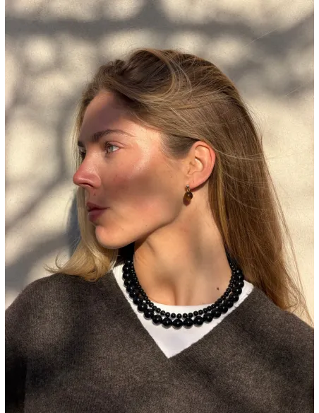 SOÏ | Black Onyx | Krystal halskæde