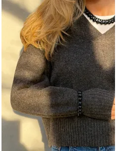 Soï | Chunky Black Onyx | Krystal armbånd 2