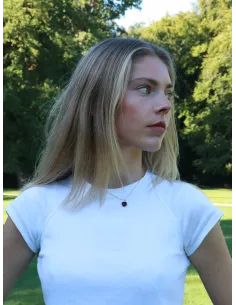 Soï | Alma Tiger Eye Hjerte Halskæde forgyldt sølv 2