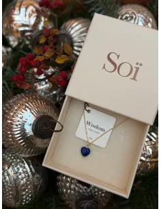 Soï | Alma Lapis Lazuli Hjerte Halskæde forgyldt sølv 2