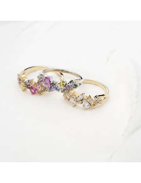 JOANLI NOR | Rhd. Sølv ring METTENOR multi