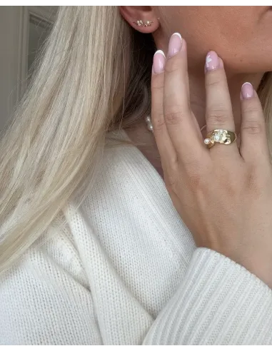 Nava Copenhagen | Zephyr Ear Climber - Forgyldt