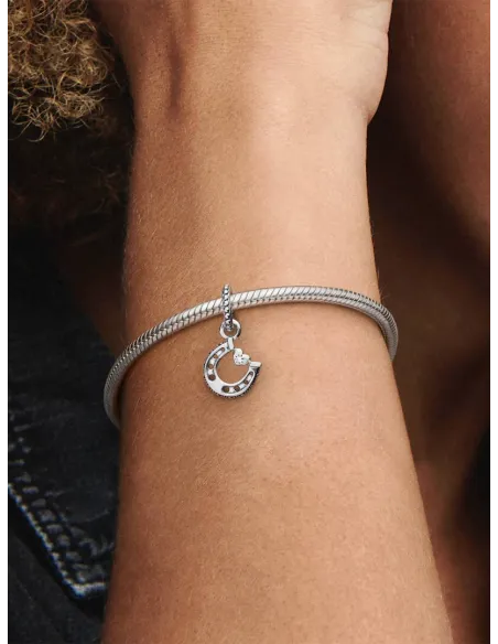 Pandora Julemagi Muranoglas Charm i rød med gylden folie og julemotiver