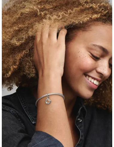 Pandora Julemagi Muranoglas Charm i rød med gylden folie og julemotiver