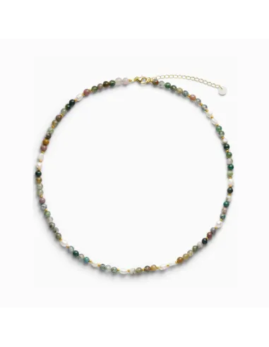 Soï | Ellie Ferskvandsperler Halskæde i Indian Agate