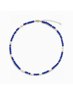 Soï | Ellie Ferskvandsperler Guld Halskæde i Lapis Lazuli