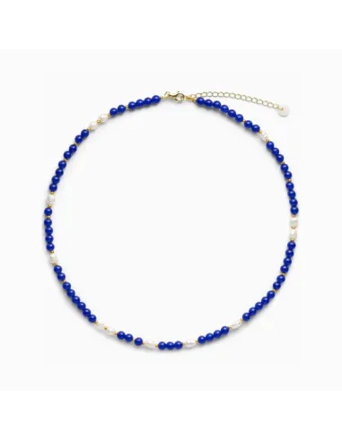 Soï | Ellie Ferskvandsperler Guld Halskæde i Lapis Lazuli