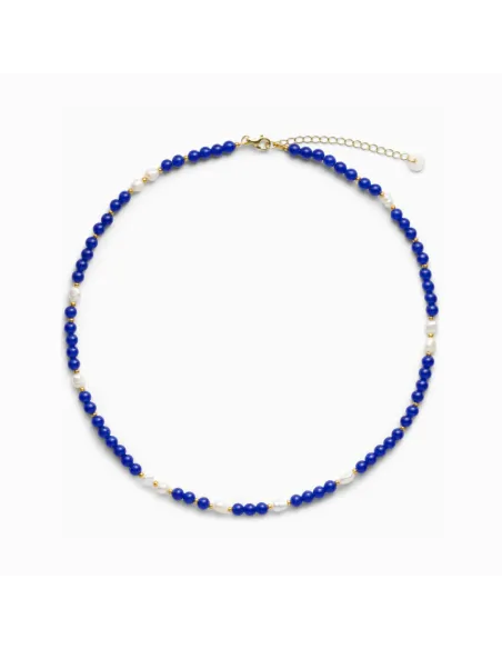Soï | Ellie Ferskvandsperler Guld Halskæde i Lapis Lazuli