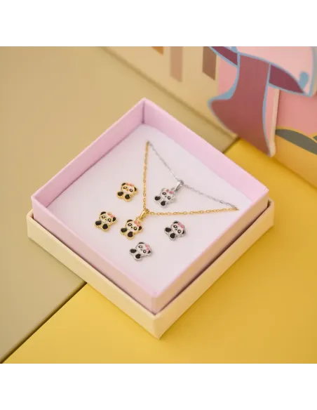 NOA KIDS JEWELLERY | Sølvørestikker panda m/emalje