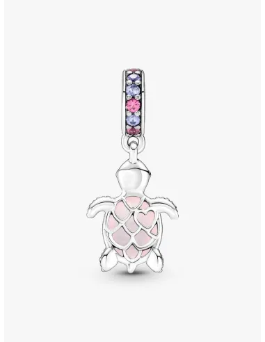 PANDORA | Lyserød Muranoglas Havskildpadde Charm med vedhæng