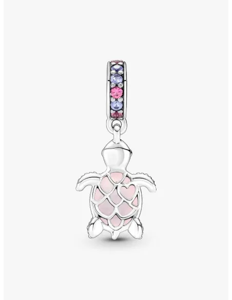 PANDORA | Lyserød Muranoglas Havskildpadde Charm med vedhæng