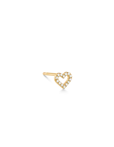 Ro Copenhagen | Symbols Open Heart diamant ørestik - 18kt Rødguld
