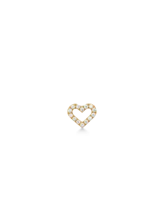 Ro Copenhagen | Symbols Open Heart diamant ørestik - 18kt Rødguld 2