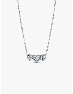 PANDORA | Halo Hjerte Trilogi Collier-Halskæde