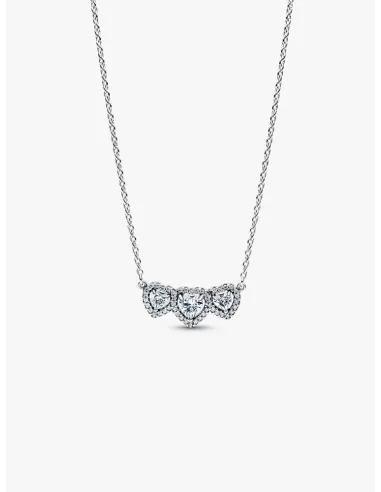 PANDORA | Halo Hjerte Trilogi Collier-Halskæde