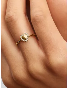 Pandora | Indgraverbar Hjerte Halo Ring 2