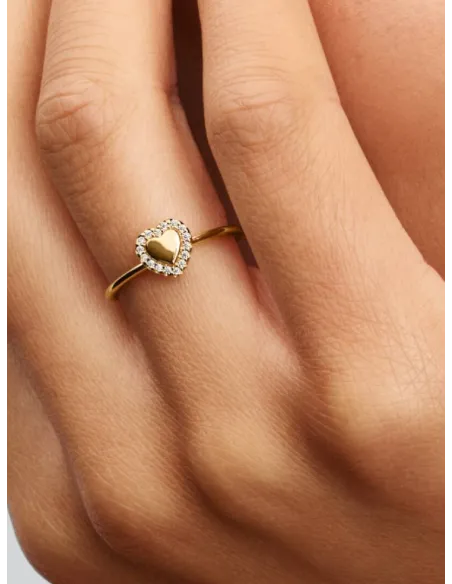 Pandora | Indgraverbar Hjerte Halo Ring