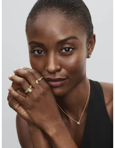 Pandora | Indgraverbar Hjerte Halo Ring