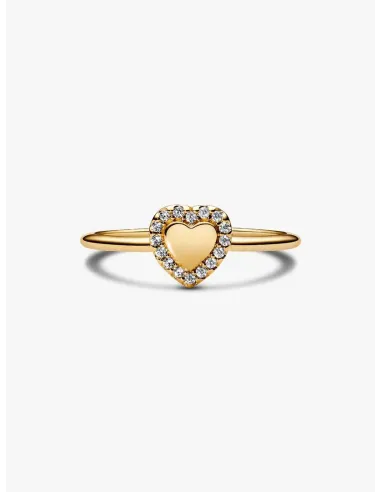Pandora | Indgraverbar Hjerte Halo Ring