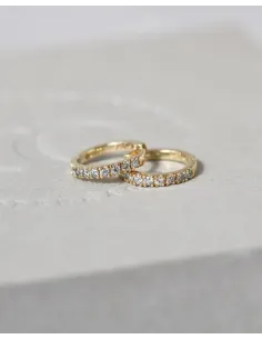 Ro Copenhagen | Rock Classic Grey diamant creol XS - 18kt Rødguld 2