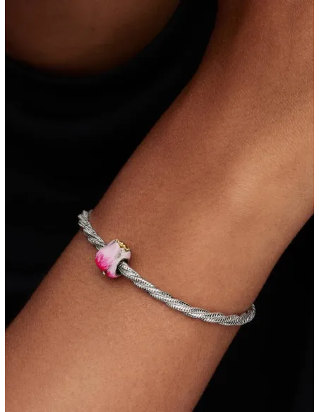 PANDORA | Lyserød tulipan vedhæng