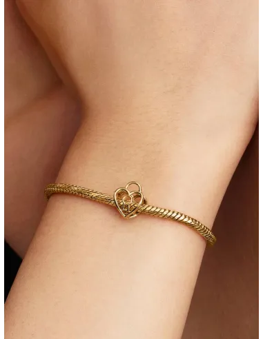 PANDORA Funklende Pavé Tredobbelt Række Charm | Glimtende Elegance