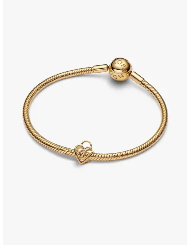 PANDORA Funklende Pavé Tredobbelt Række Charm | Glimtende Elegance