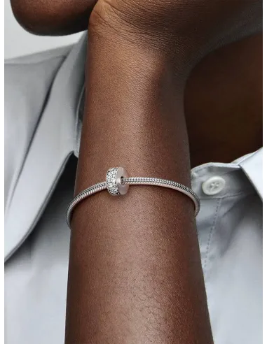 Pandora Julemagi Muranoglas Charm i rød med gylden folie og julemotiver