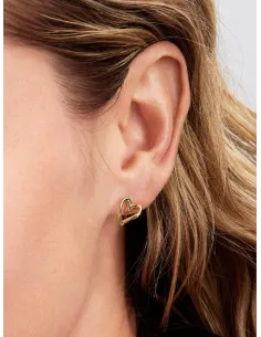 Pandora | Organisk Formet Hjerte Små Creoler 2