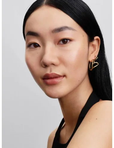 Pandora | Organisk Formet Hjerte Små Creoler