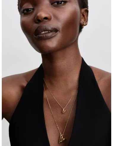 PANDORA | Organisk Formet Hjerte Lille Halskæde med Vedhæng