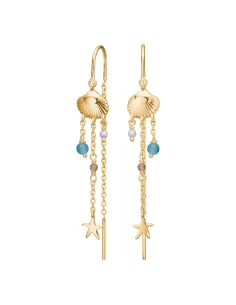 SEASIDE52 ørehængere i forgyldt sølv | Nordahl Jewellery