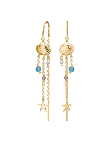 SEASIDE52 ørehængere i forgyldt sølv | Nordahl Jewellery