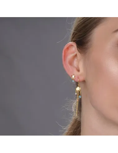 SEASIDE52 ørehængere i forgyldt sølv | Nordahl Jewellery