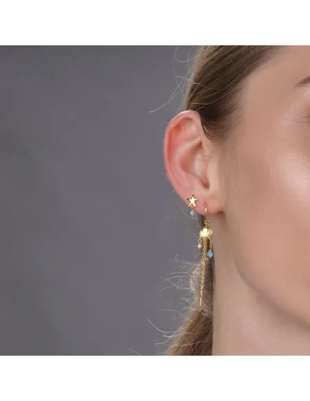SEASIDE52 ørehængere i forgyldt sølv | Nordahl Jewellery