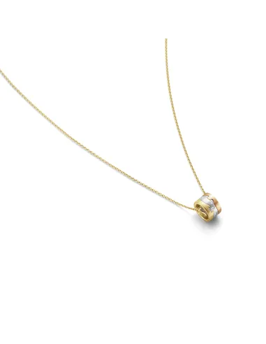 GEORG JENSEN | FUSION HALSKÆDE I 18 KT GULD, HVIDGULD OG ROSAGULD MED DIAMANTER