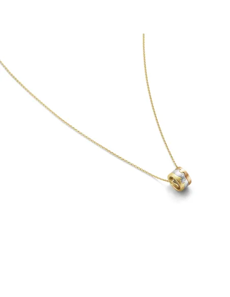 GEORG JENSEN | FUSION HALSKÆDE I 18 KT GULD, HVIDGULD OG ROSAGULD MED DIAMANTER