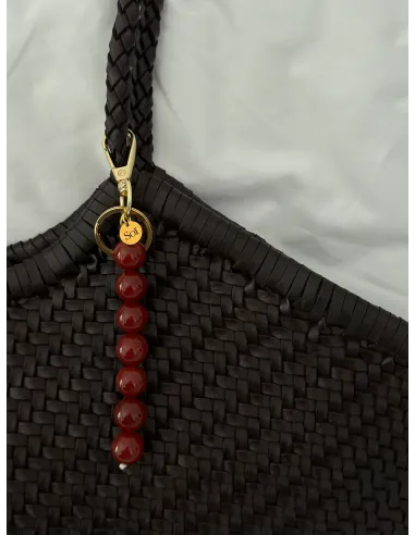 SOÏ | Cali Rød Jade Nøglering