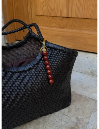 SOÏ | Cali Rød Jade Nøglering